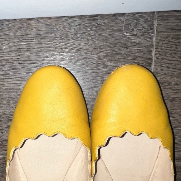 Chloe Scallop Lauren Ballerina Edge Nappa Leather Flats size 38.5 - Picture 7 of 8